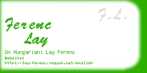 ferenc lay business card